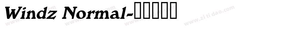 Windz Normal字体转换